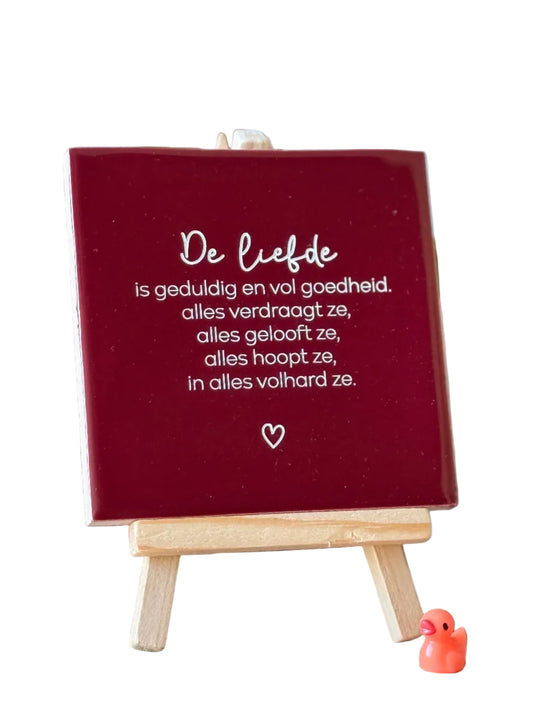 De liefde is geduldigen vol goedheid