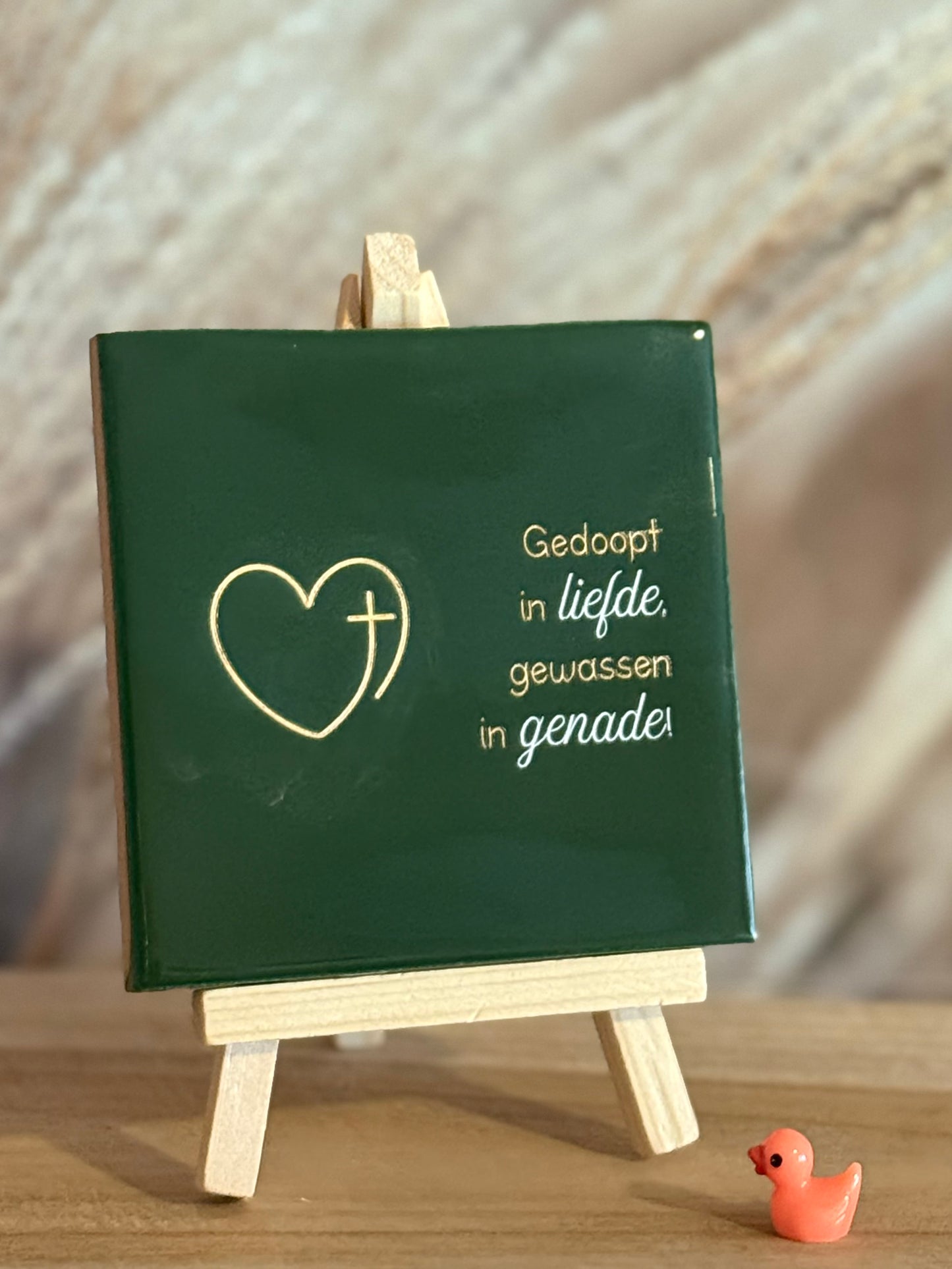 Tegeltje - Gedoopt in liefde, gewassen in genade