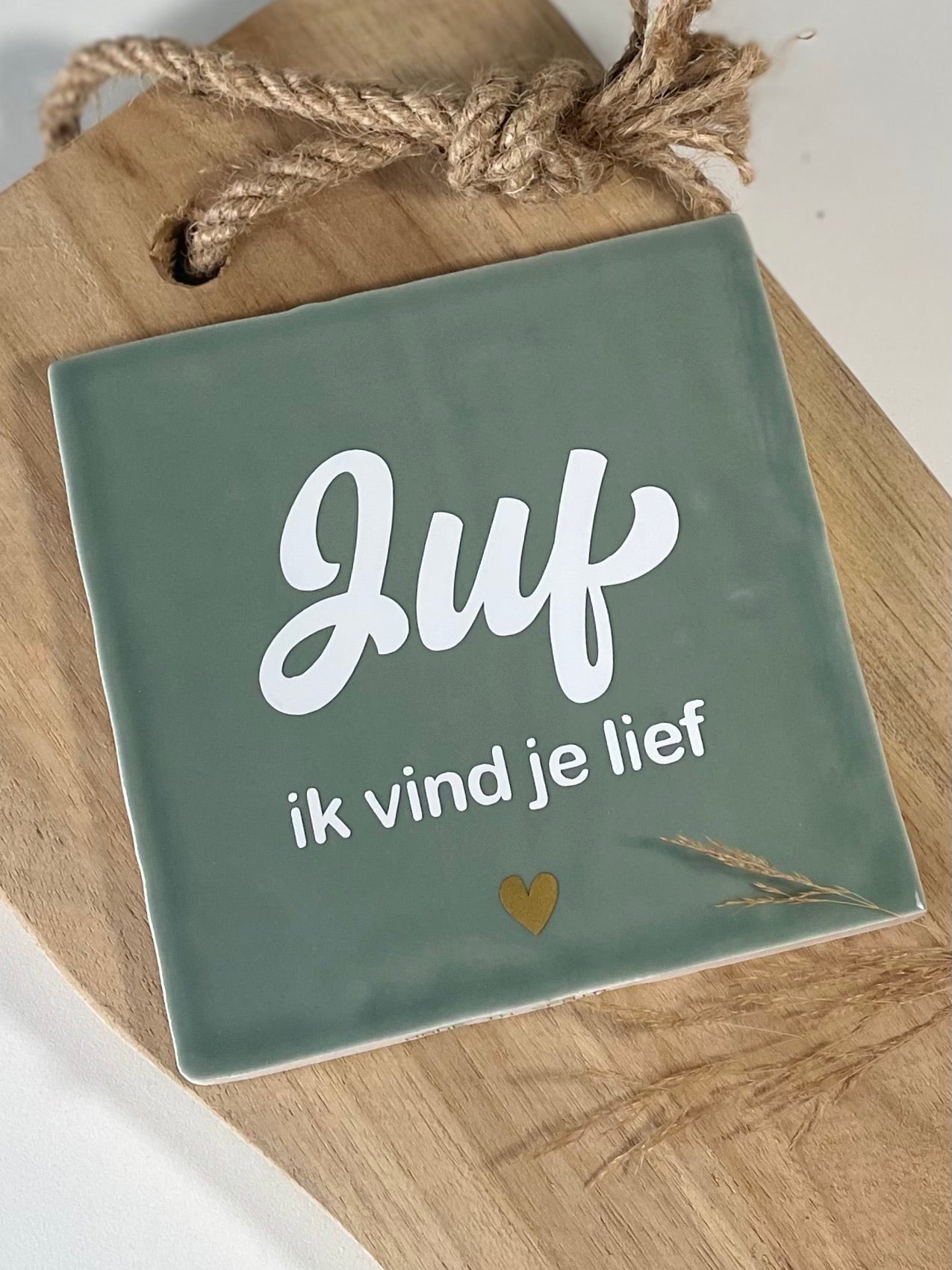 Tegeltje Juf ik vind je lief