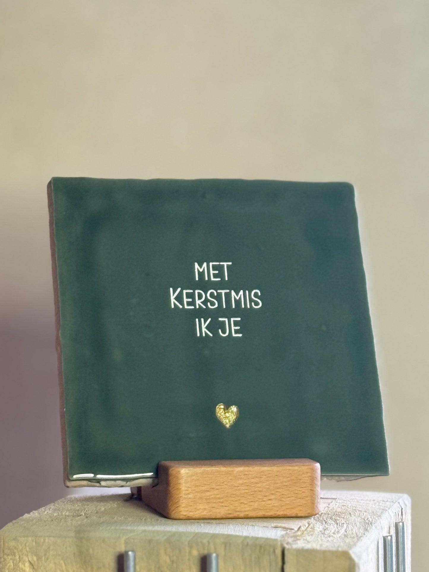 Tegeltje MET KERSTMIS IK JE - hartje