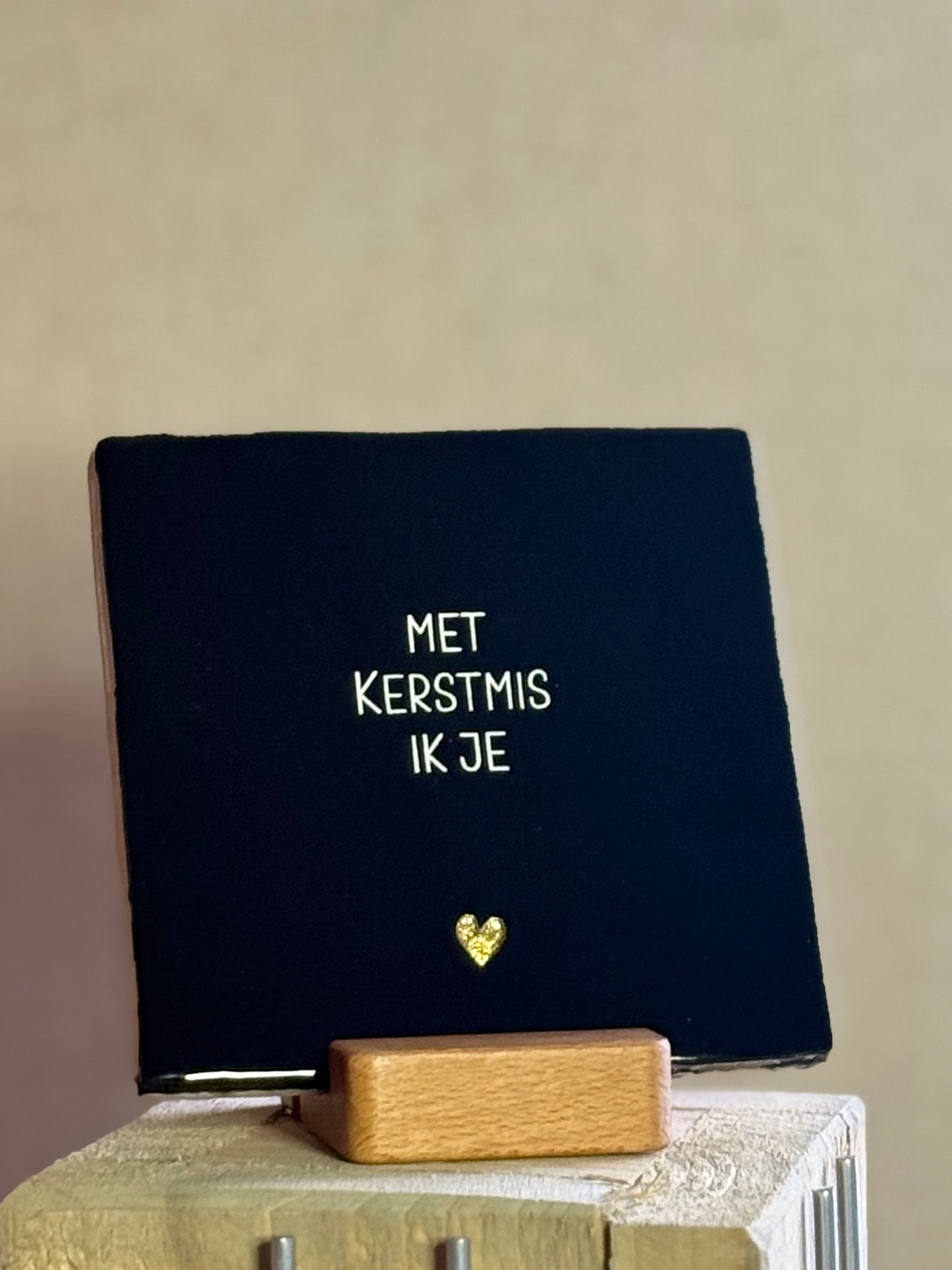 Tegeltje MET KERSTMIS IK JE - hartje
