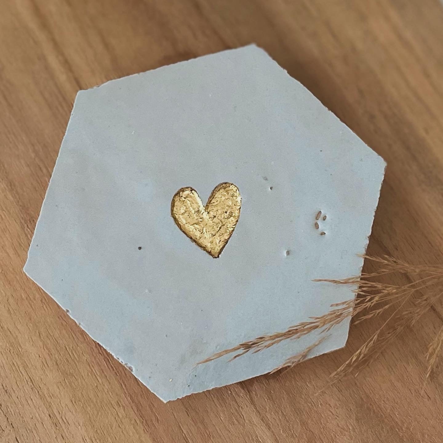 Zellige tegeltje - Hart van Goud - Hexagon (div. kleuren)