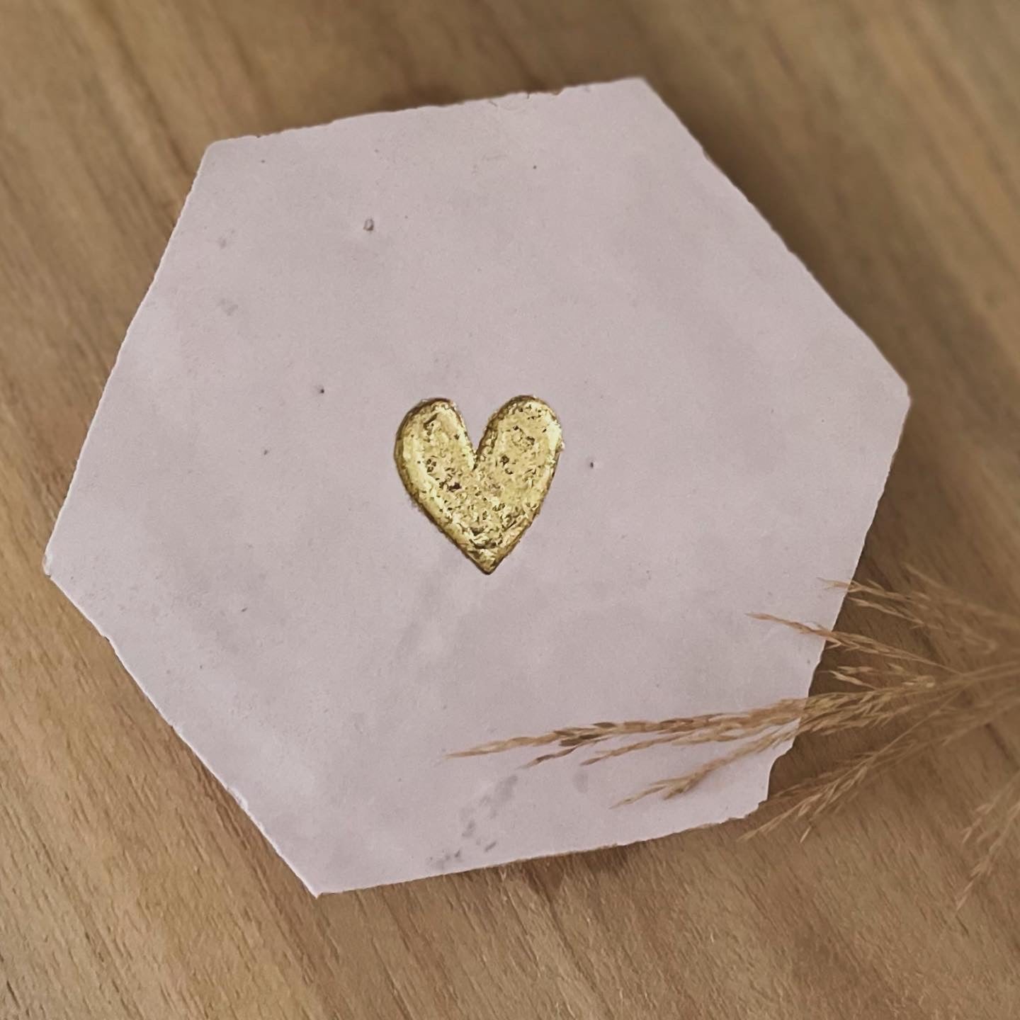 Zellige tegeltje - Hart van Goud - Hexagon (div. kleuren)