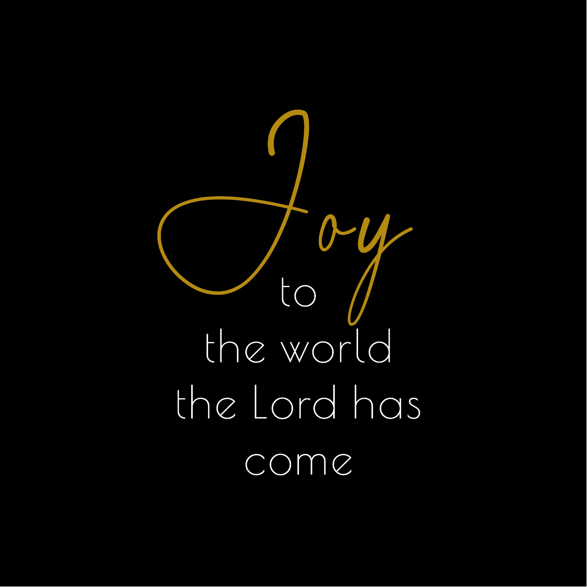 Joy to the world the Lord has come