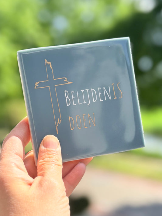 Tegeltje - BelijdenIS doen (OPEN kruis)