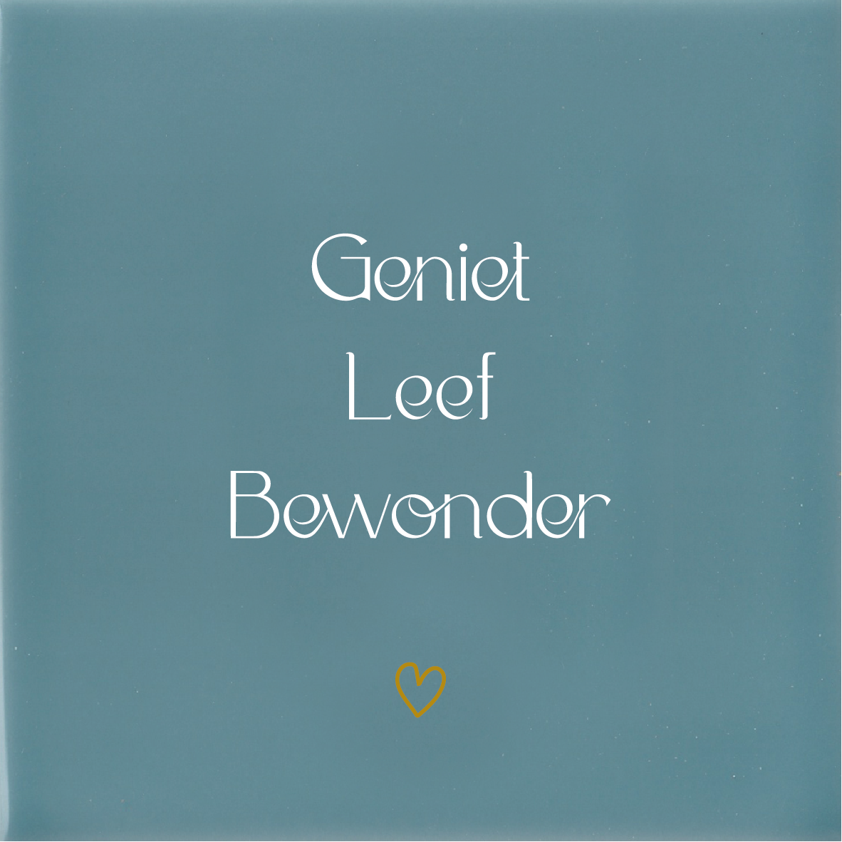 Tegeltje * Geniet Leef Bewonder