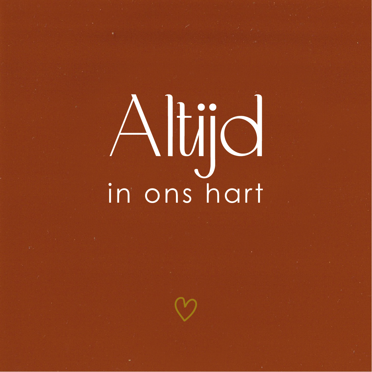 Altijd in ons hart
