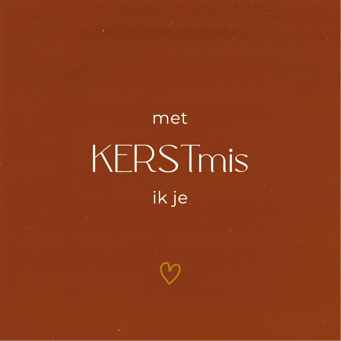 Tegeltje * met KERSTmis ik je - hartje