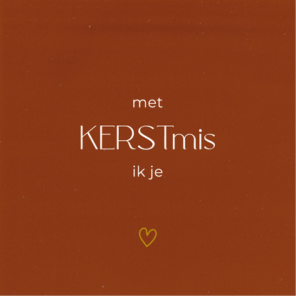 Tegeltje * met KERSTmis ik je - hartje