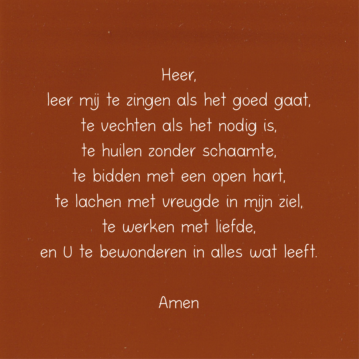 Tegeltje * Heer leer mij zingen....