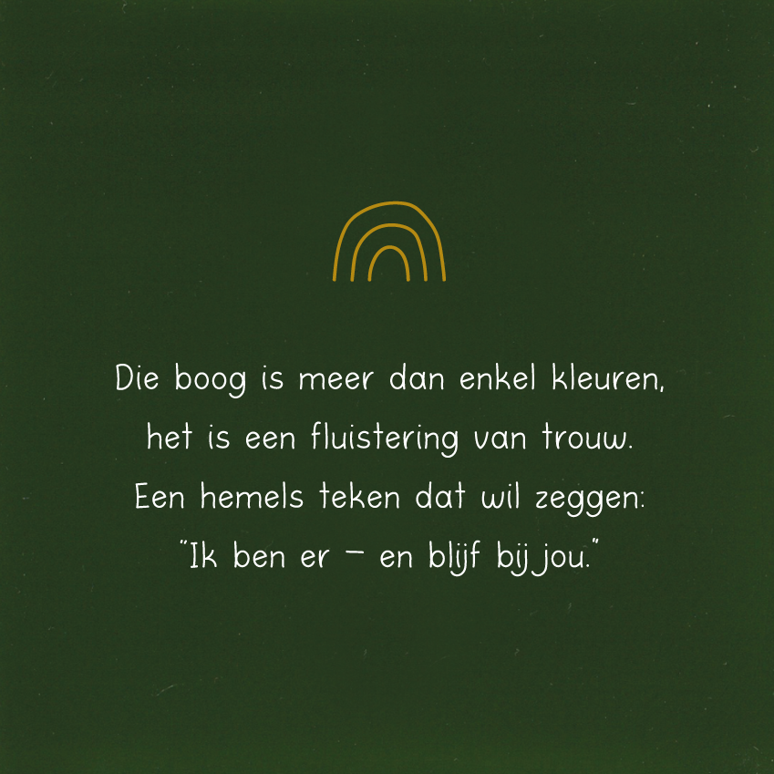 Die boog is meer dan enkel kleuren..