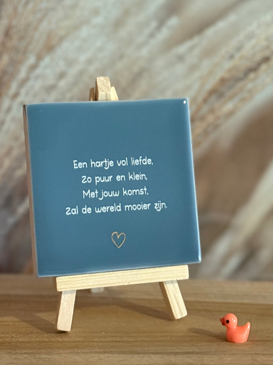 Tegeltje - Een hartje vol liefde
