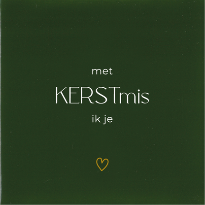 Tegeltje * met KERSTmis ik je - hartje