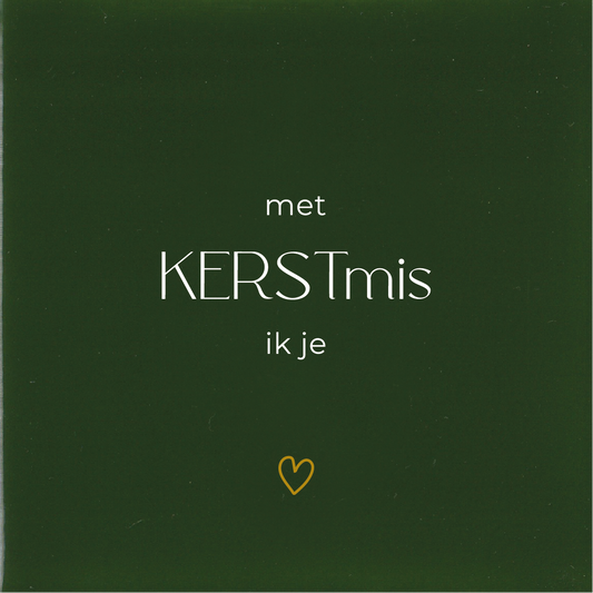 Tegeltje * met KERSTmis ik je - hartje