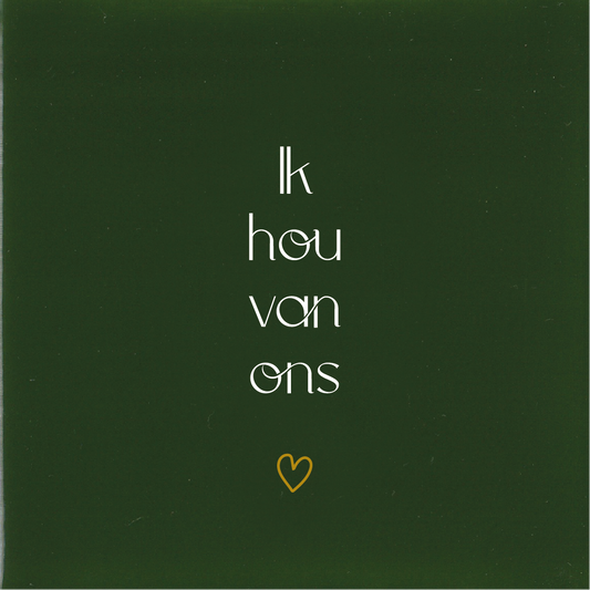 Tegeltje * Ik hou van ons (met hartje)
