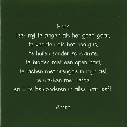 Tegeltje * Heer leer mij zingen....