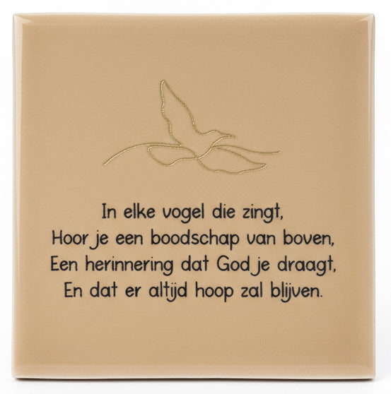 Tegeltje - In elke vogel die zingt