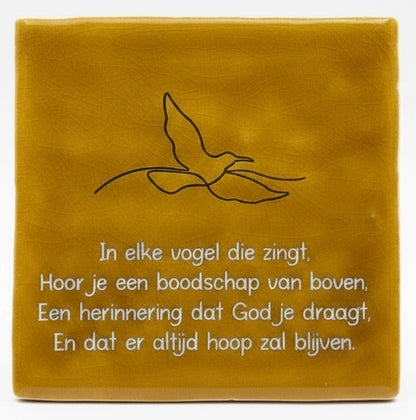 Tegeltje - In elke vogel die zingt
