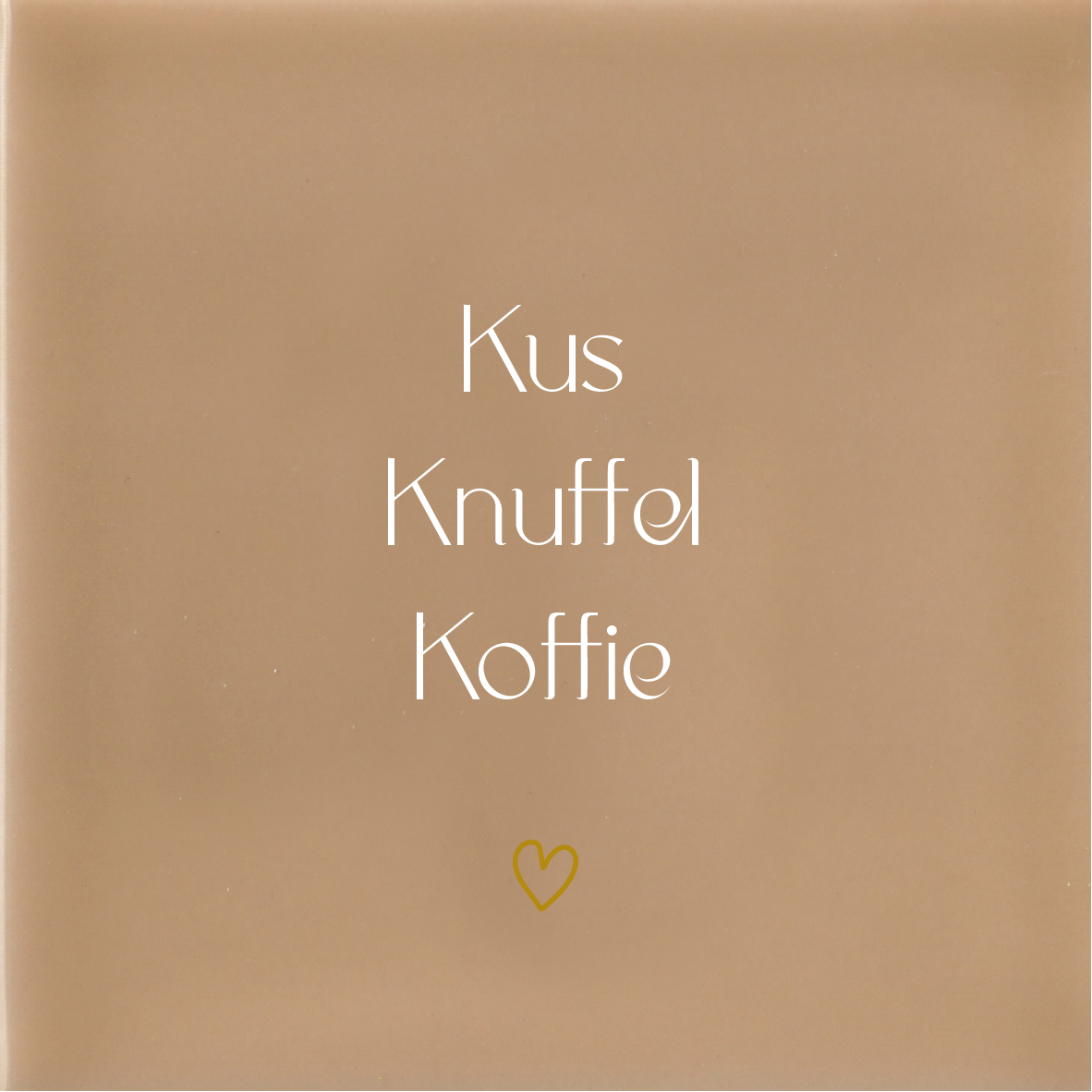 Kus Knuffel Koffie - Beige