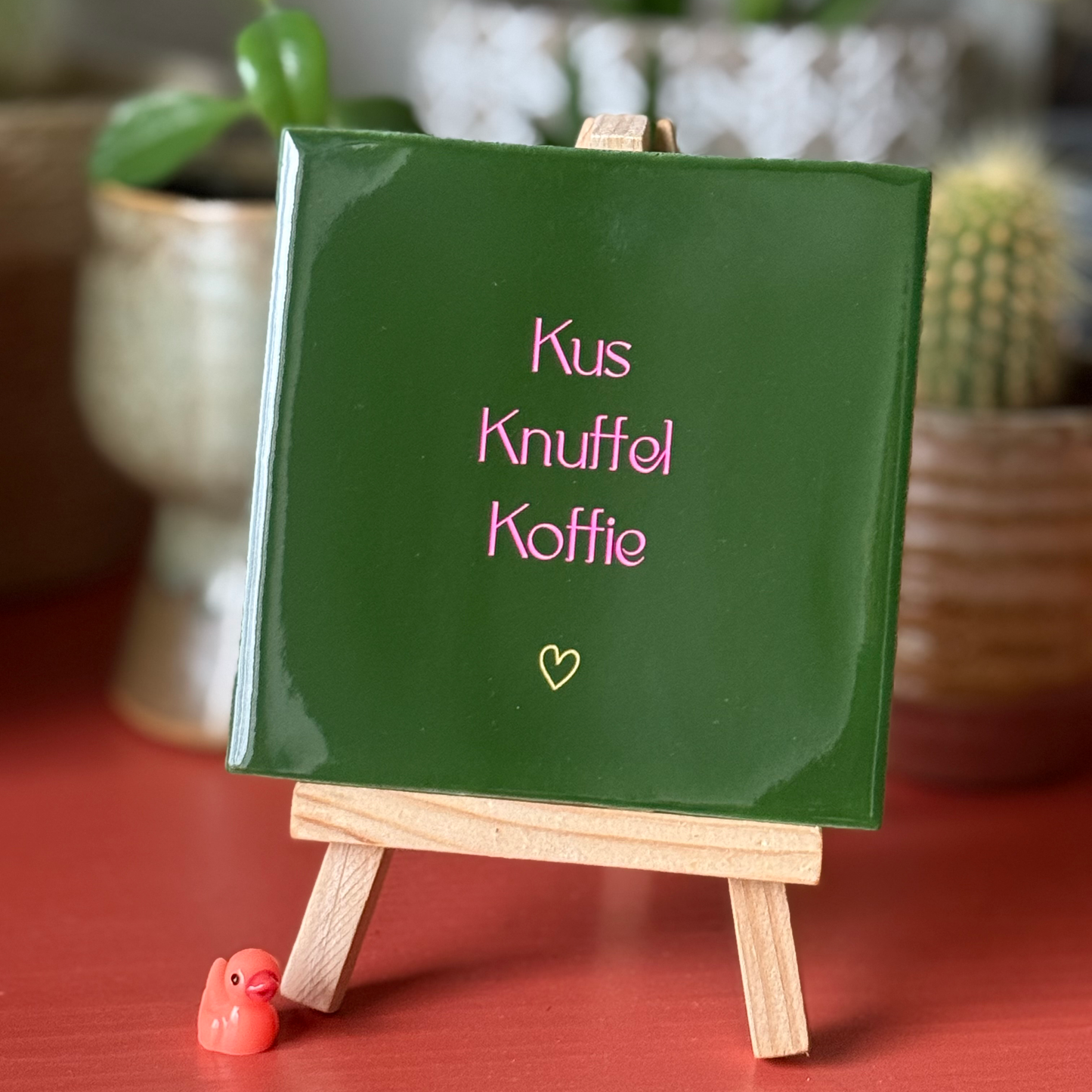 Tegeltje * Kus Knuffel Koffie
