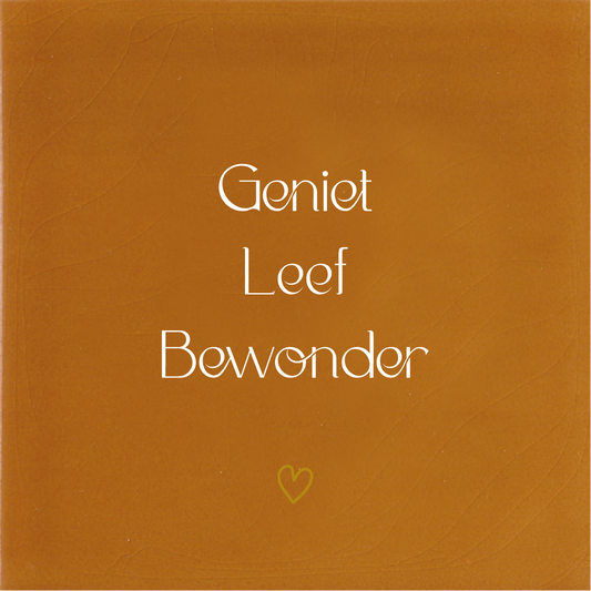Tegeltje * Geniet Leef Bewonder