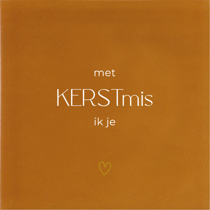 Tegeltje * met KERSTmis ik je - hartje