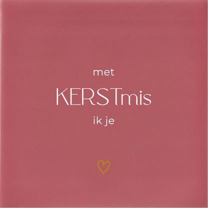 Tegeltje * met KERSTmis ik je - hartje