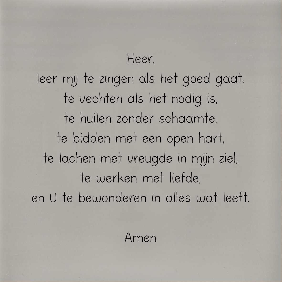 Tegeltje * Heer leer mij zingen....