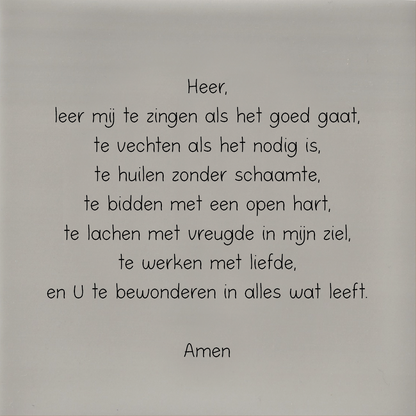 Tegeltje * Heer leer mij zingen....