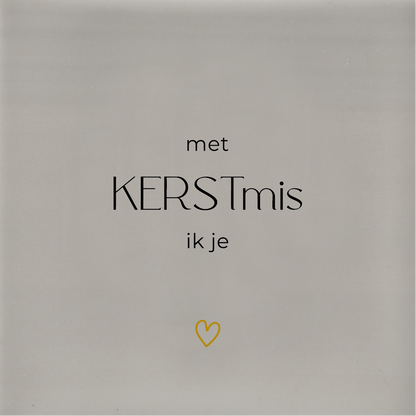 Tegeltje * met KERSTmis ik je - hartje
