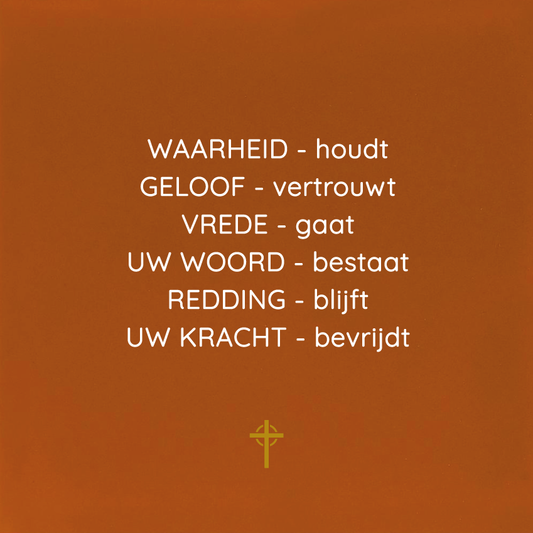 Tegeltje - Waarheid-houdt, Geloof-vertrouwt (wapenrusting Gods)