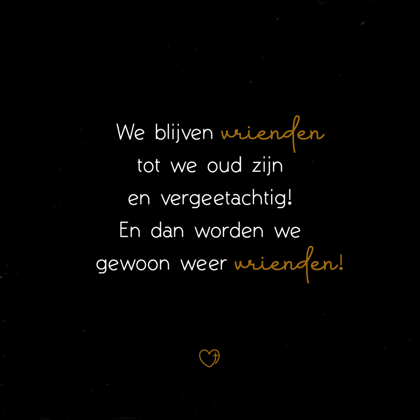 We blijven vrienden
