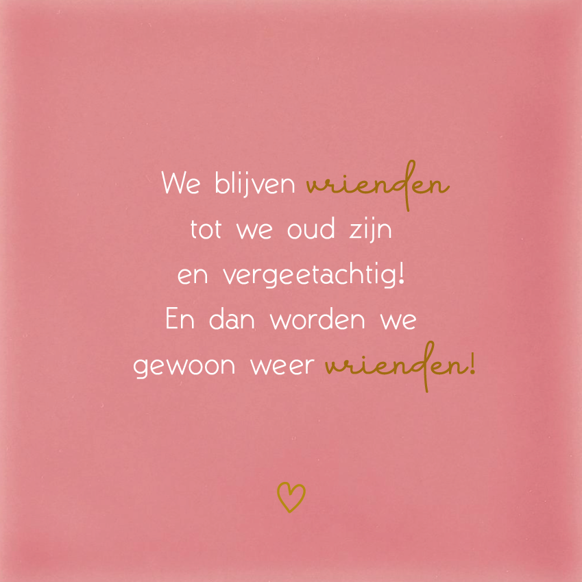 We blijven vrienden