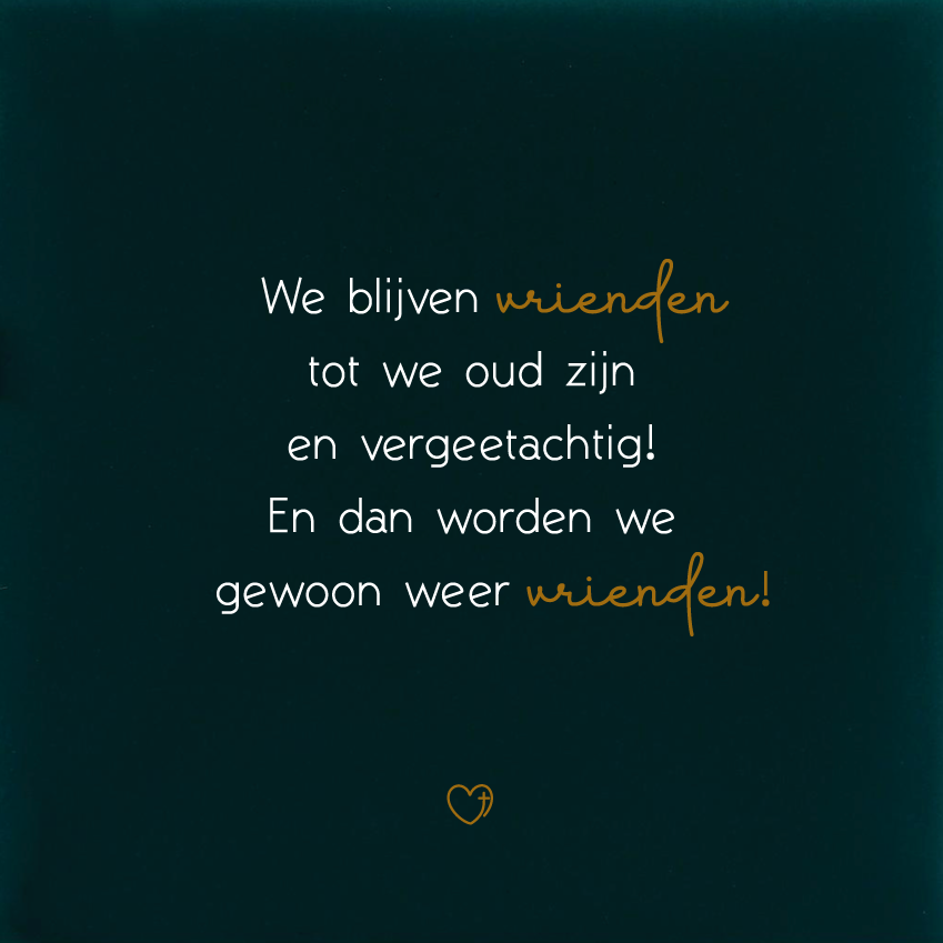 We blijven vrienden