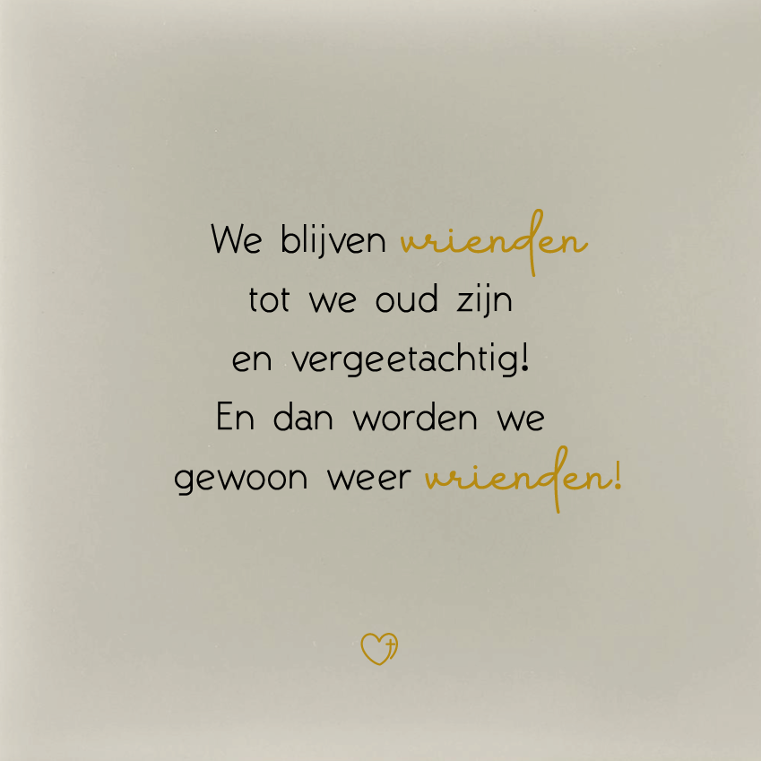 We blijven vrienden