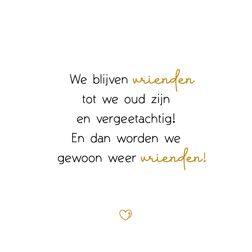 We blijven vrienden