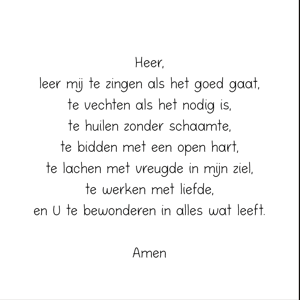 Tegeltje * Heer leer mij zingen....