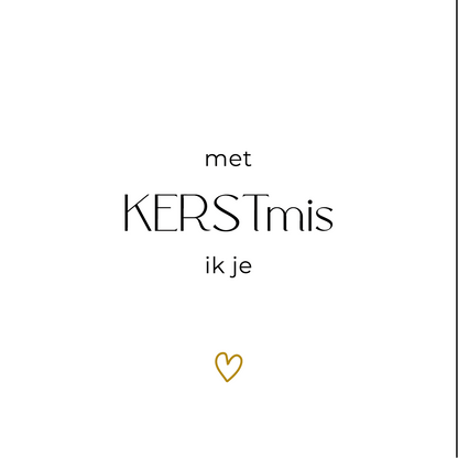 Tegeltje * met KERSTmis ik je - hartje