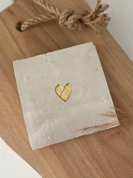 Zellige tegeltje - Hart van Goud (div. kleuren)