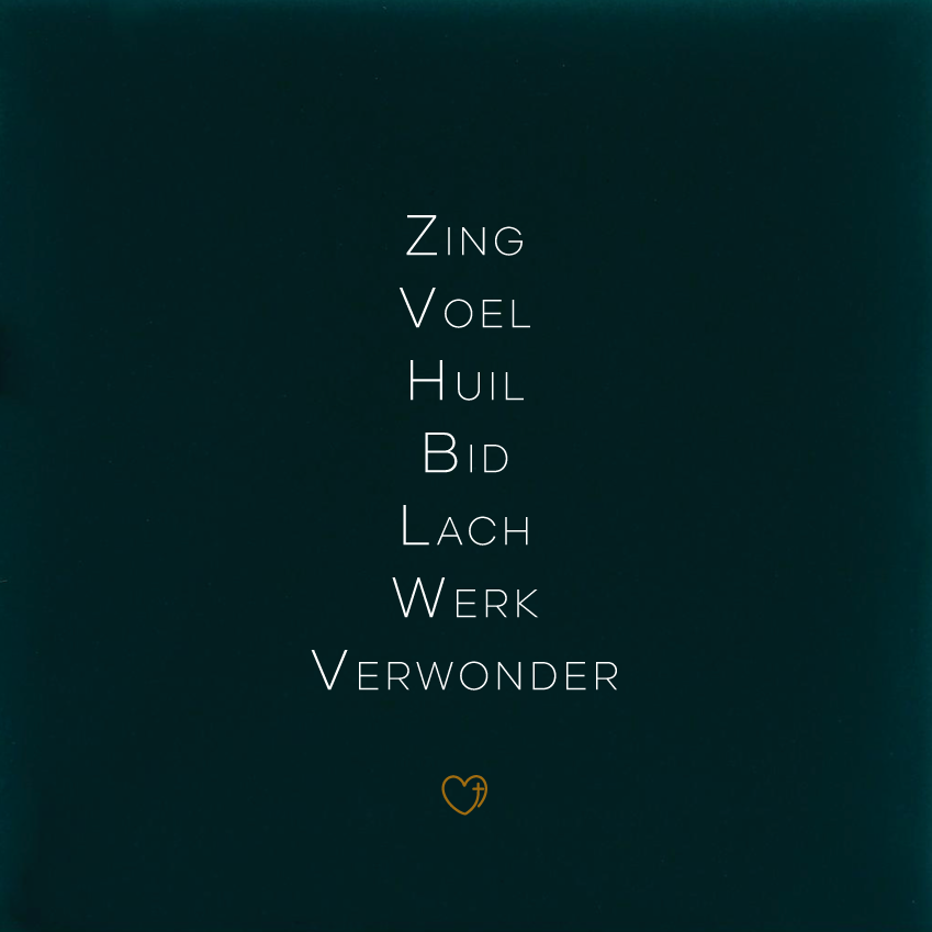 Zing Voel Huil Bid Lach Werk Verwonder