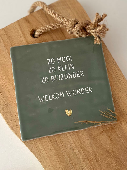 Gegraveerd tegeltje - Zo mooi zo klein