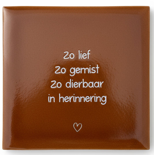 Zo lief Zo gemist Zo dierbaar in herinnering