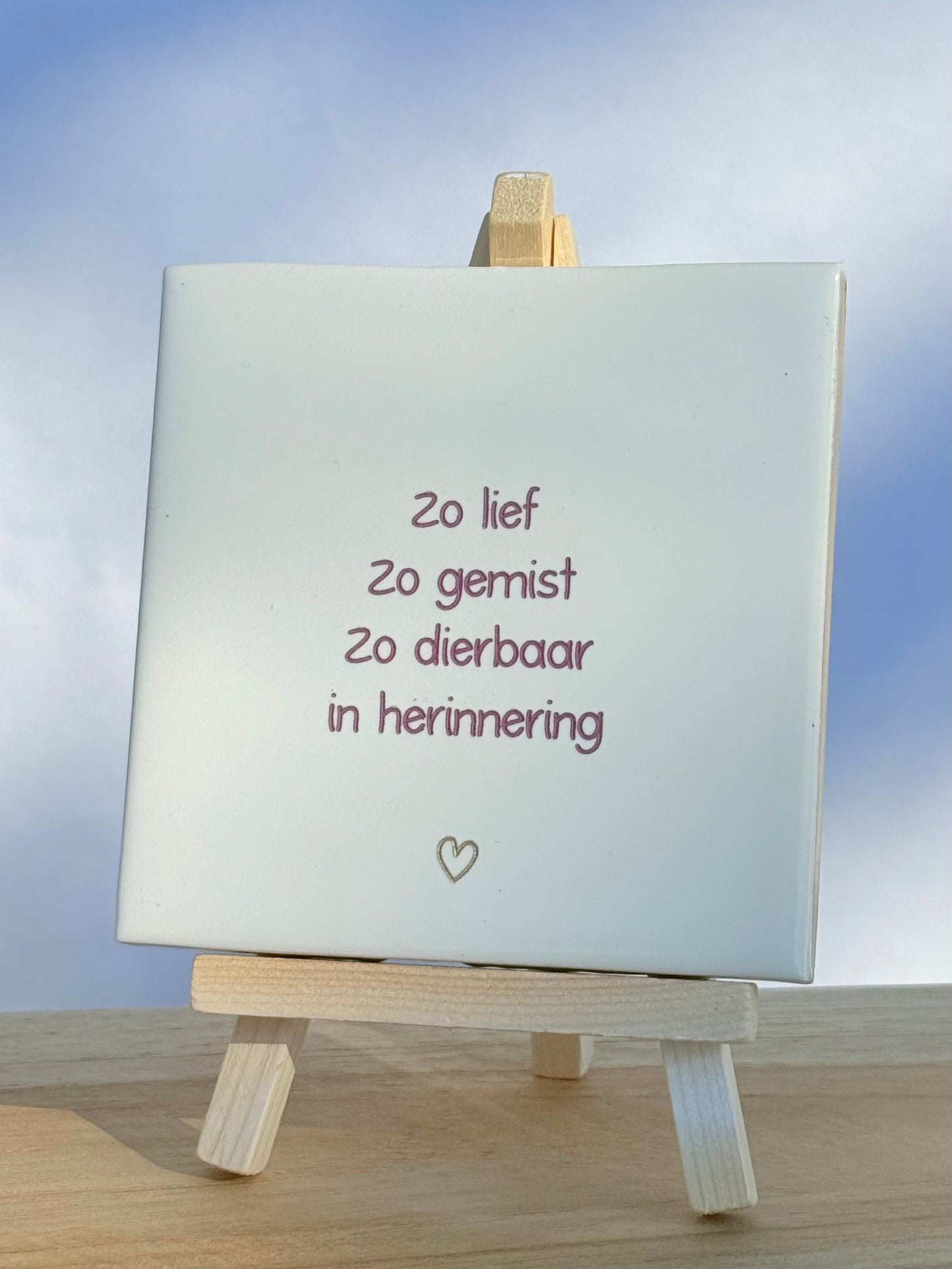 Tegeltje - Zo lief Zo gemist Zo dierbaar in herinnering