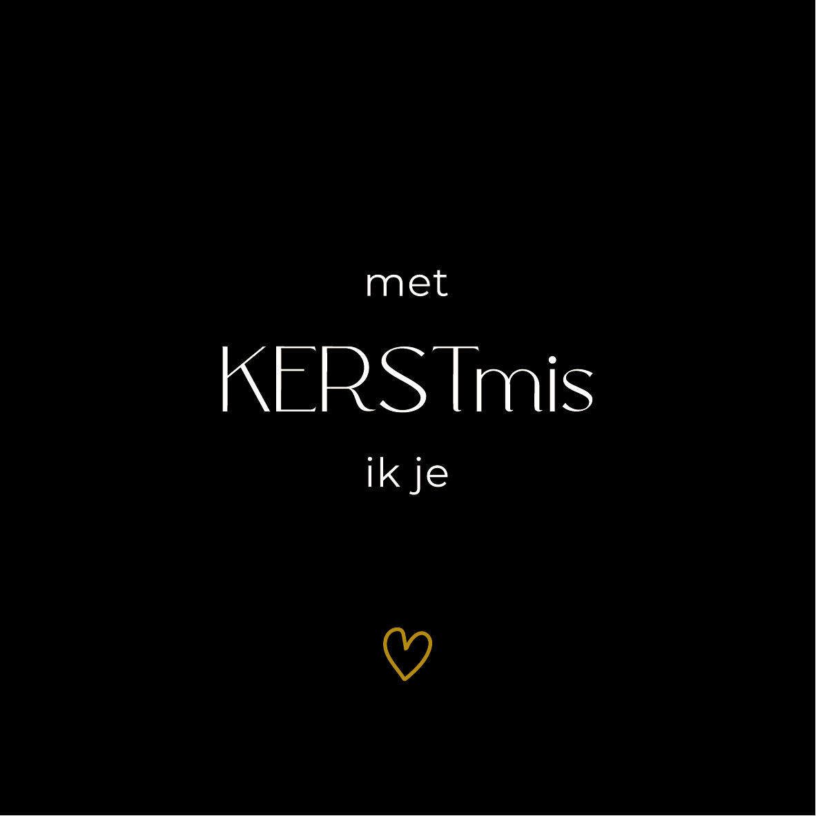 Tegeltje * met KERSTmis ik je - hartje