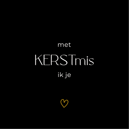 Tegeltje * met KERSTmis ik je - hartje