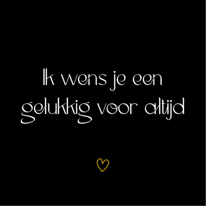 Tegeltje * Ik wens je een gelukkig voor altijd (met hartje)